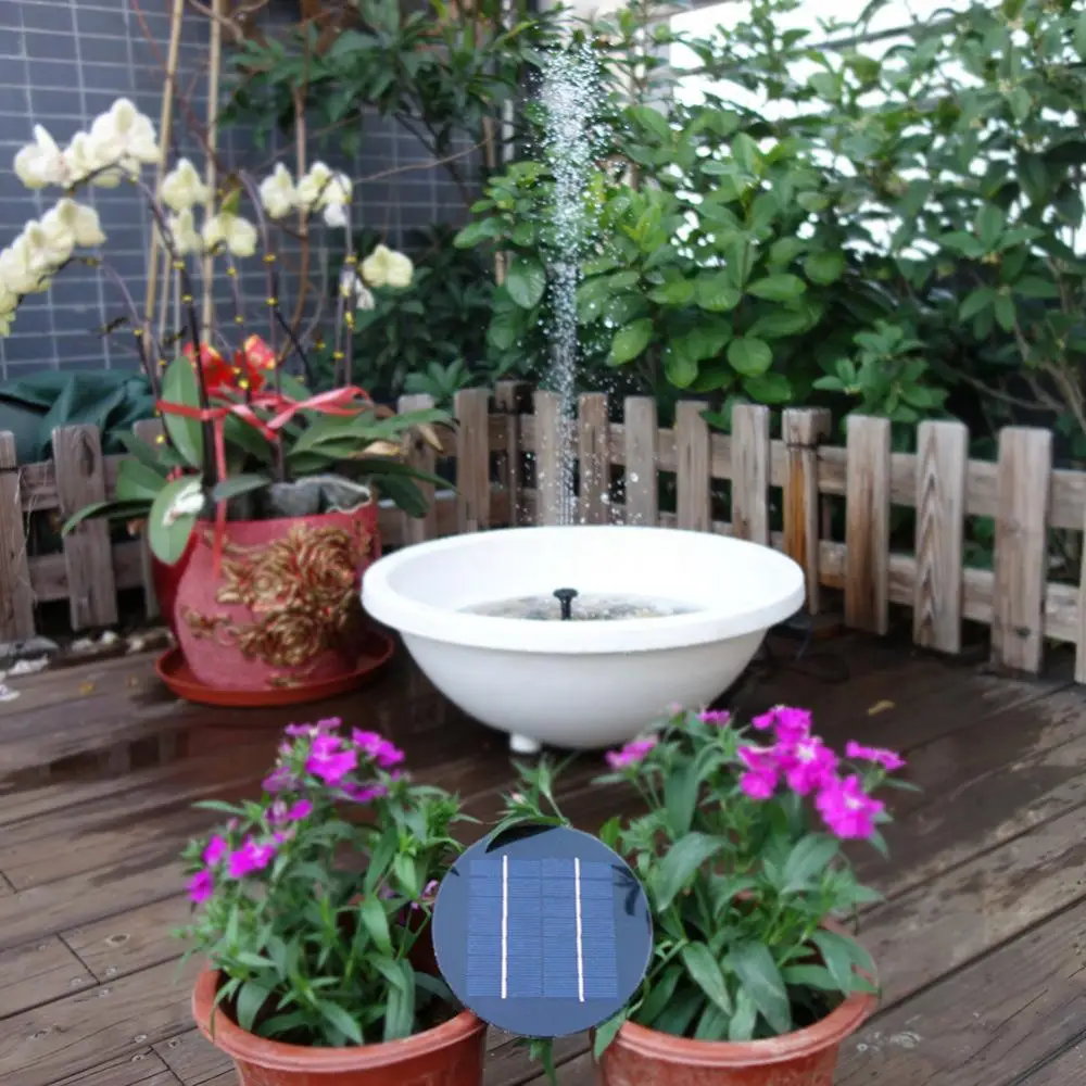 

Solar Powered Floating Pond Fountain Brushless Water Pump Sprayer Pool Decor fuente de agua