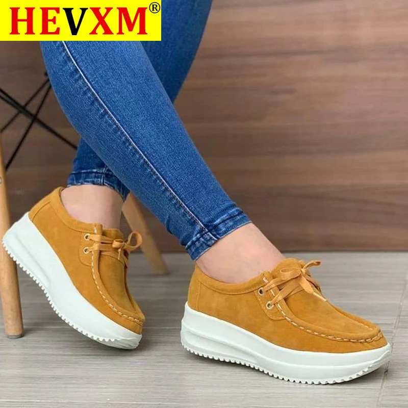 

Массивные женские кроссовки, новинка 2020, однотонная женская обувь на толстой подошве, со шнуровкой, прогулочная женская обувь, женская дыша...