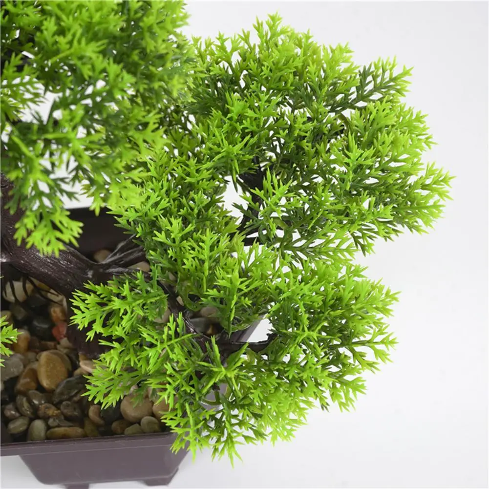 

Artificial Plant Bonsai Realistic Beautiful Ornamental Simulation Pine Needles Cypress Plants Bonsai for Home