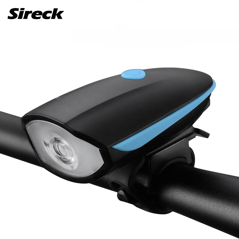 S7588 Blue Велосипедный светильник Sireck, заряжаемый от USB, велосипедный передний светильник, водонепроницаемый велосипедный головной светильник, велосипедный Электрический рожок, светодиодный светильник Luz Bicicleta - Цвет: S7588 Blue