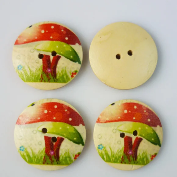 30 шт. Цветочные Разноцветные деревянные пуговицы 18 мм пальто ботинки швейная