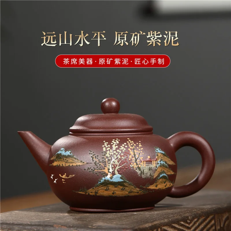 

★Purple clay teapot teaware manufacturers direct raw purple clay level pure manual paste agent one on behalf of delivery