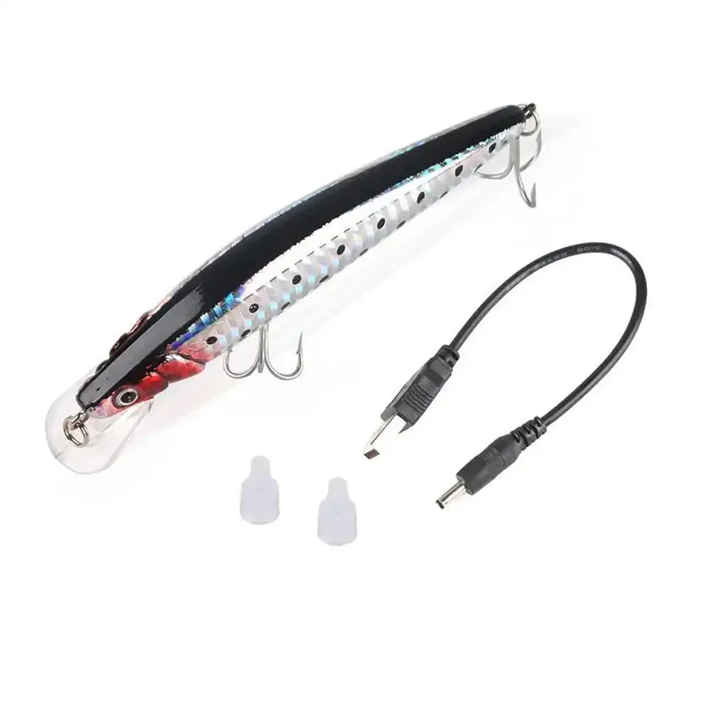 Светодиодный Usb перезаряжаемая бионическая приманка, приманка, мигающая приманка, приманка, электрическая, как в жизни, Вибрирующая, рыболовный, анти-рыболовный крючок, приманки - Цвет: USB Lure Bait
