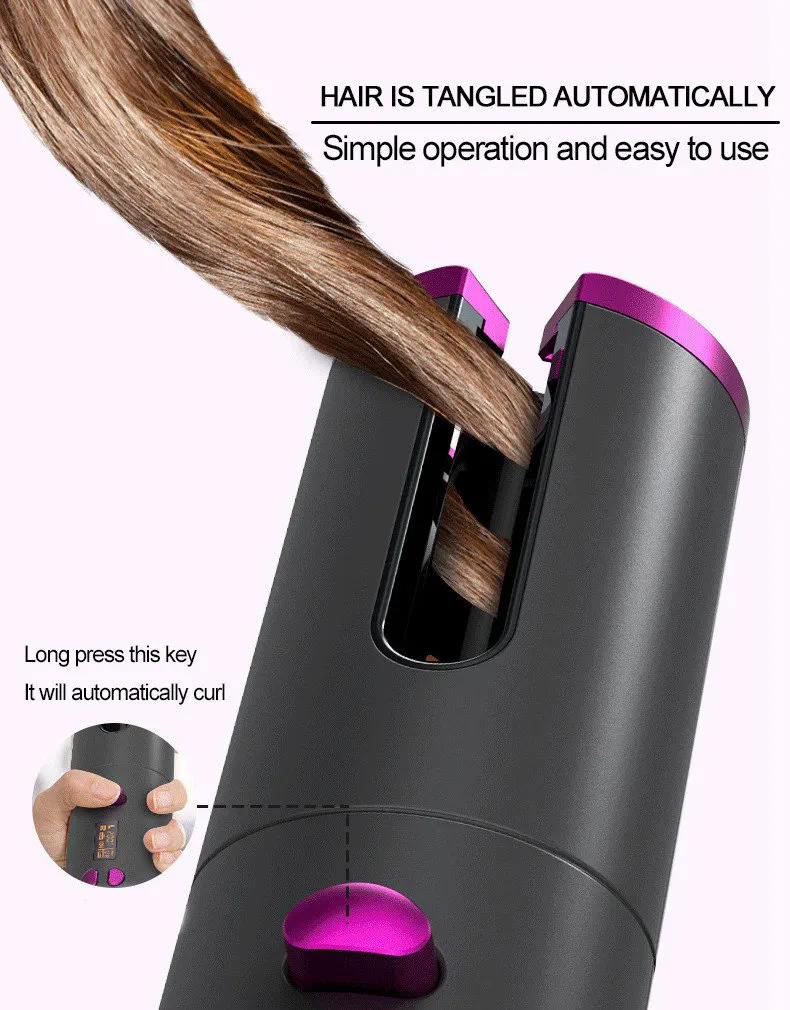 Автоматические щипцы для завивки волос беспроводная воздушная завивка ЖК