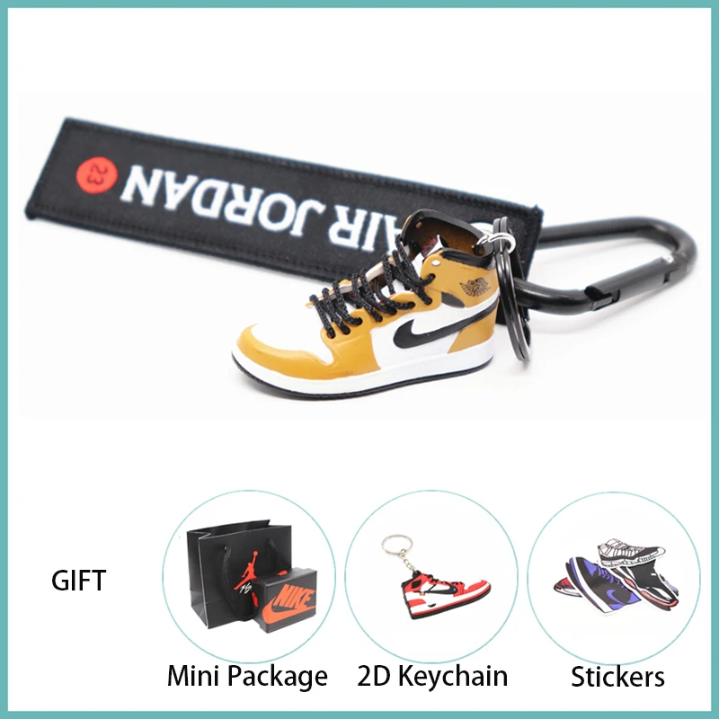Новинка ручной работы 3D AJ Key ChaiAir Mini Jordan кроссовки модель милый брелок для ключей Баскетбольная обувь Подарочный Брелок для ключей модные украшения - Цвет: 28