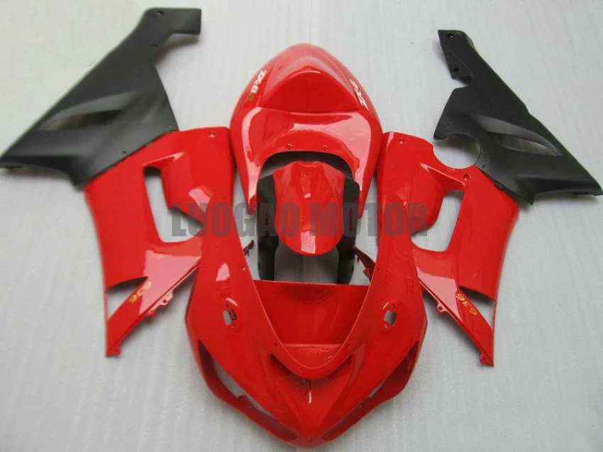 Комплекты обтекателей для капота KAWASAKI Ninja ZX6R ZX636 Black Flame Red 05-06 ZX 6R 2005-2006 | Автомобили
