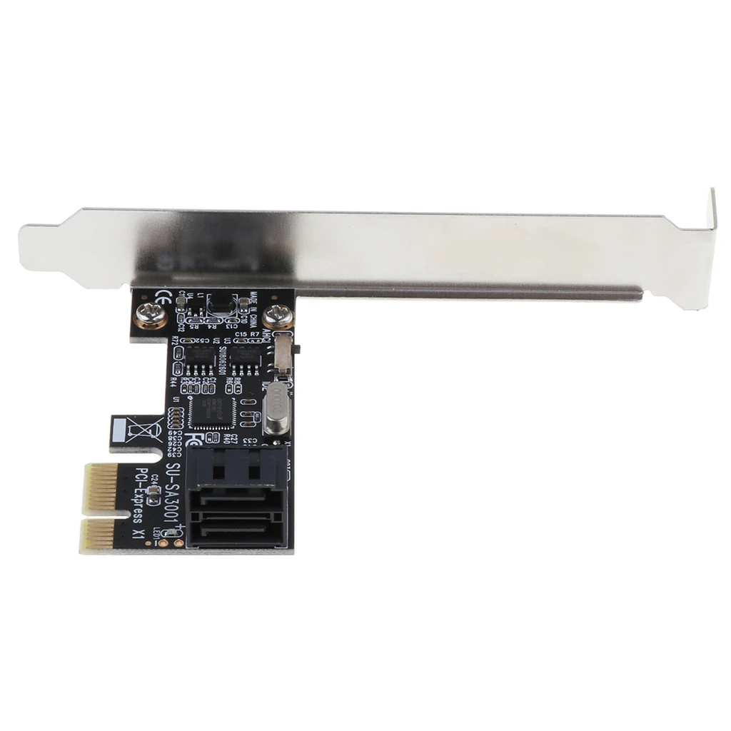 Адаптер адаптера PCI E Express 1x к Sata 3 0 III с 2 портами ASM1061|Платы расширения| |