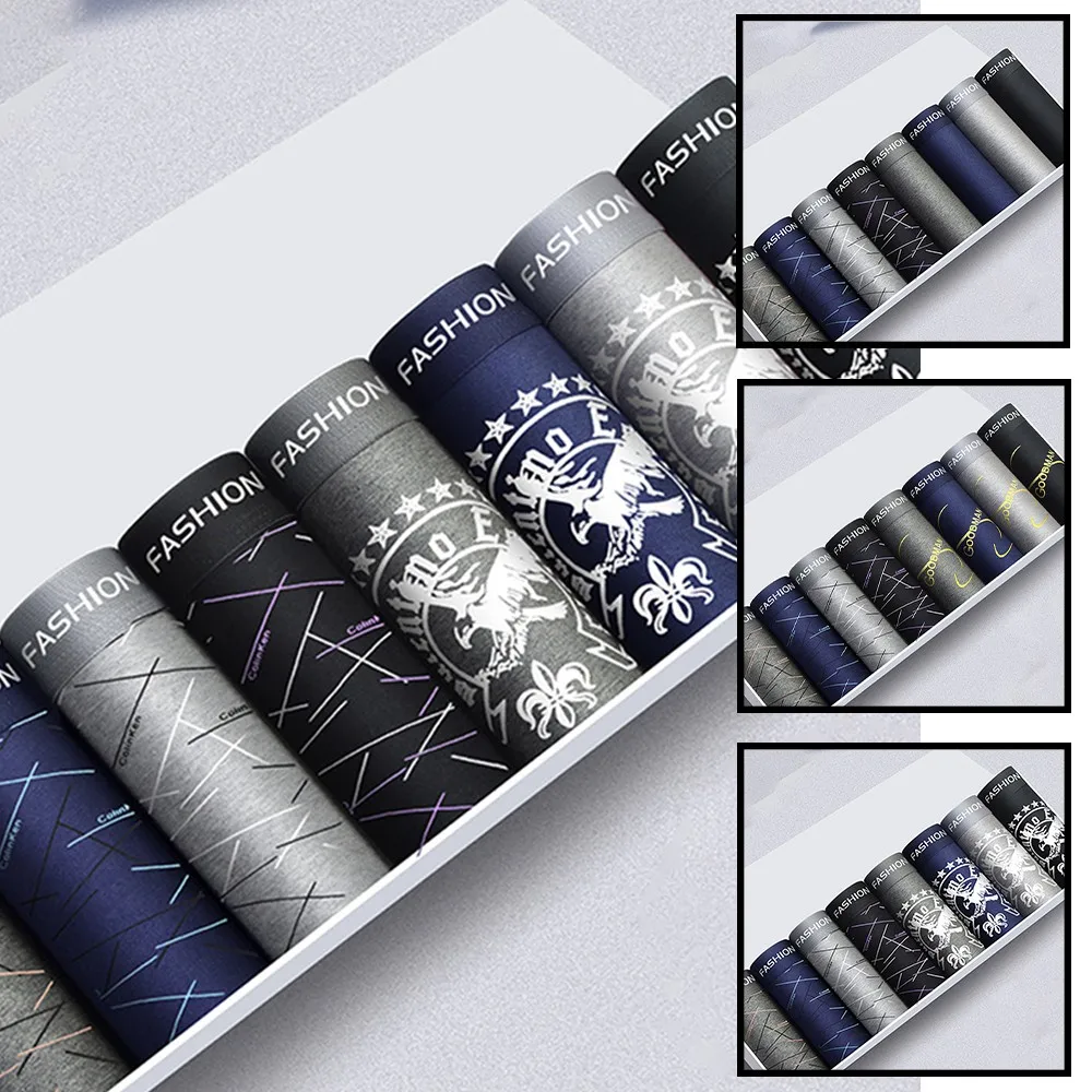

8pcs Male Underwear Mens Boxers Panties Breathable Underpants Comfortable Shorts Sexy Ultra-Thin Boxer Quick Dry Shorts Stretch