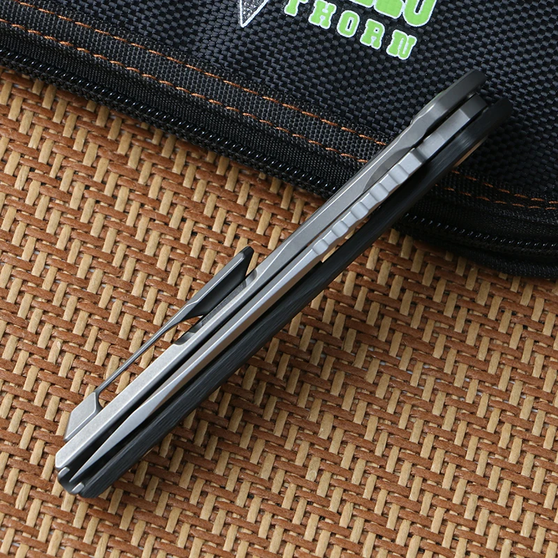 Нож Green thorn hation zero flipper d2 из углеродного волокна + TC4 титановый нож CF походный ручка