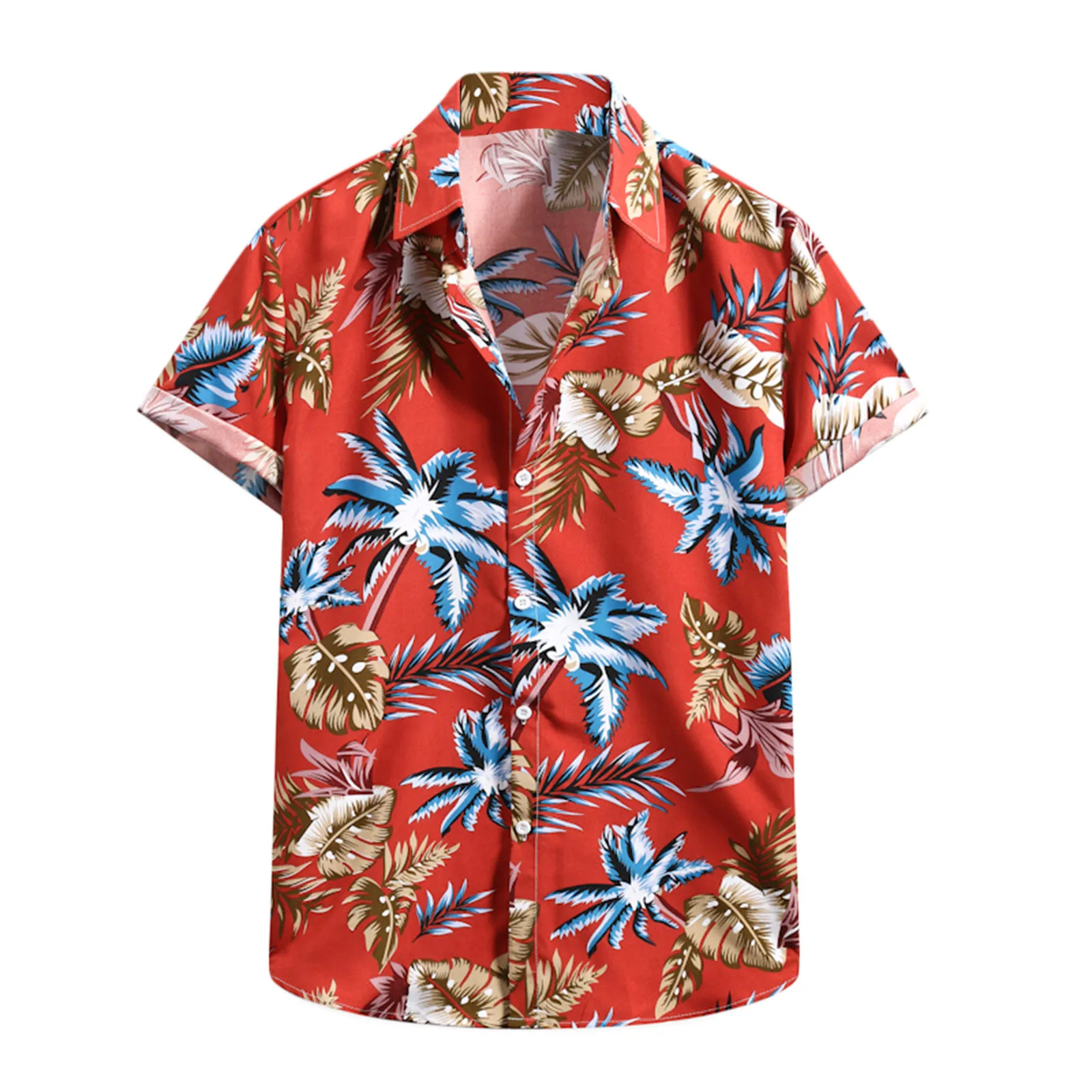 

Summer Short Sleeve Harajuku Men Shirt Vintage Men Hawaiian Blouse Quality Loose Casual Beach Henley Shirt Camisa Masculina