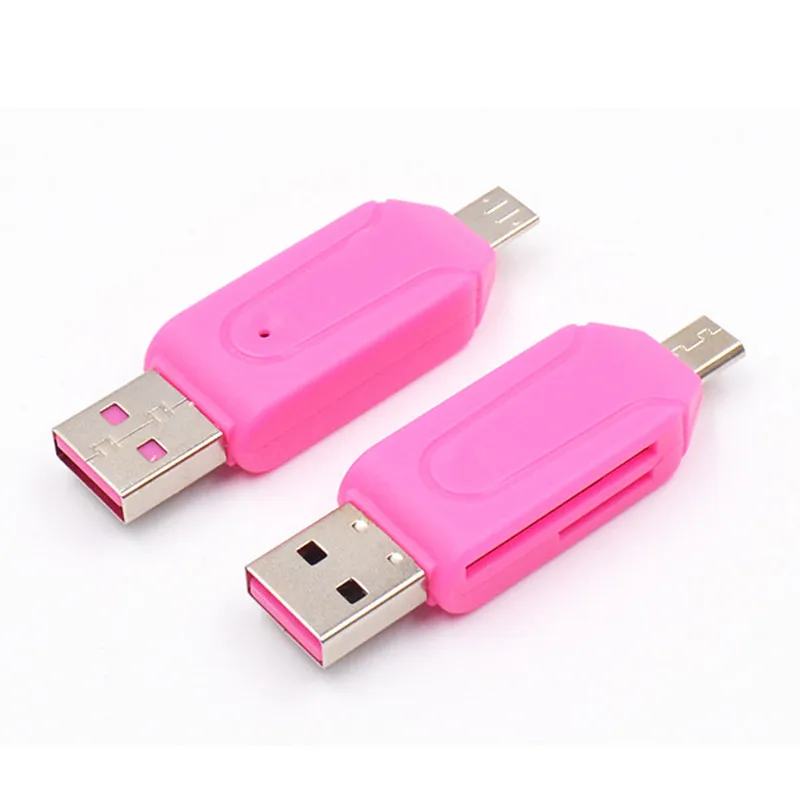 OTG кард-ридер 2 в 1 адаптер для кабеля типа C Micro USB и высокоскоростной 0