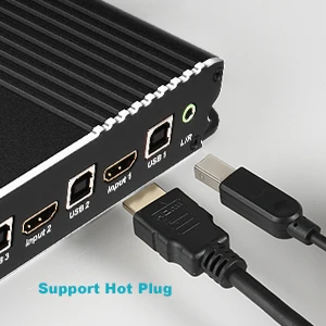 TESmart высокое качество 4 порта USB KVM HDMI переключатель с дополнительным USB 2,0 порт Поддержка 4K*2K(3840x2160) 2 шт 5ft HDMI Кабели