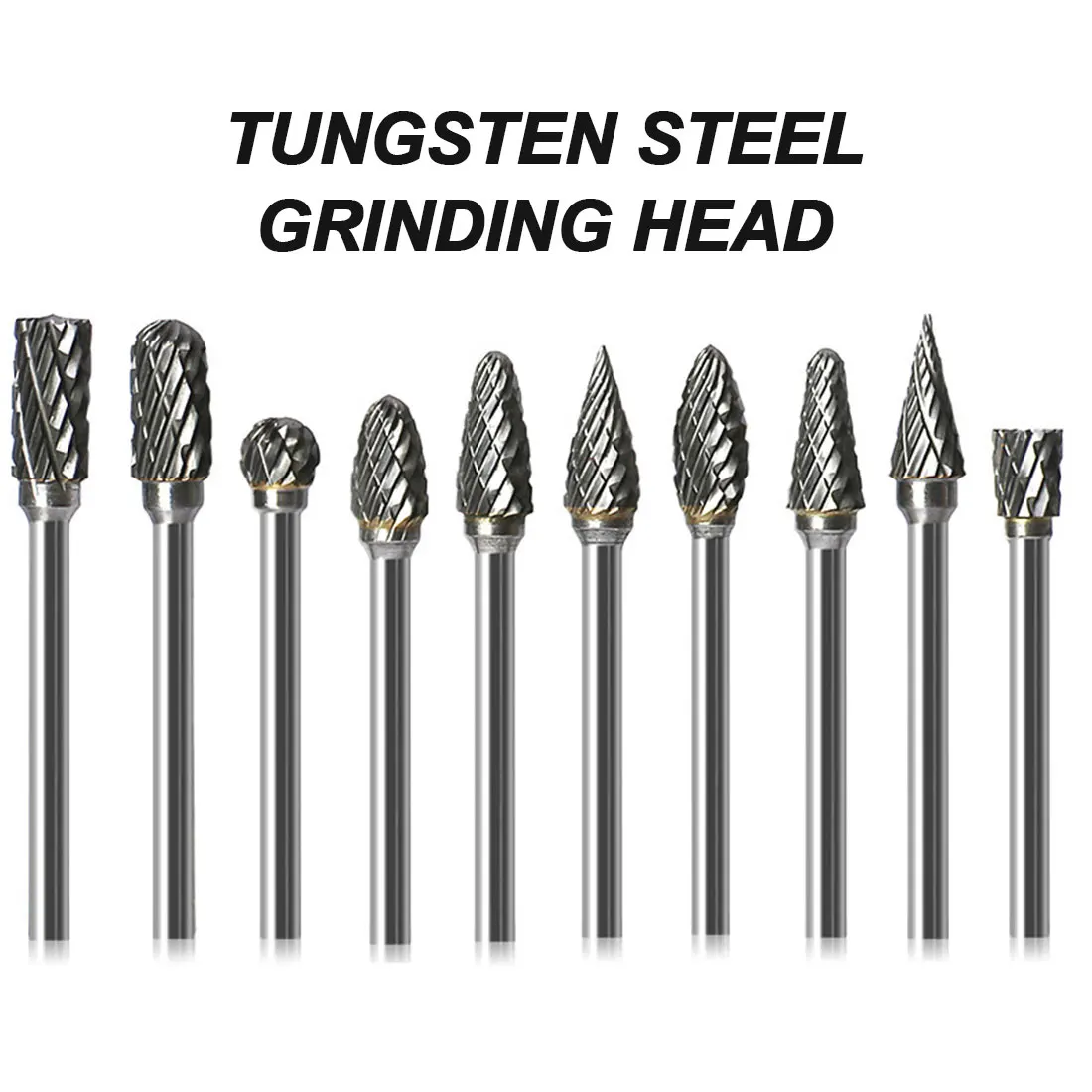 

Rotary Burrs Drill Bits Metal Diamond Grinding Woodworking Milling Cutters For Drill Bits 1/8 Tungsten Carbide 3x6mm
