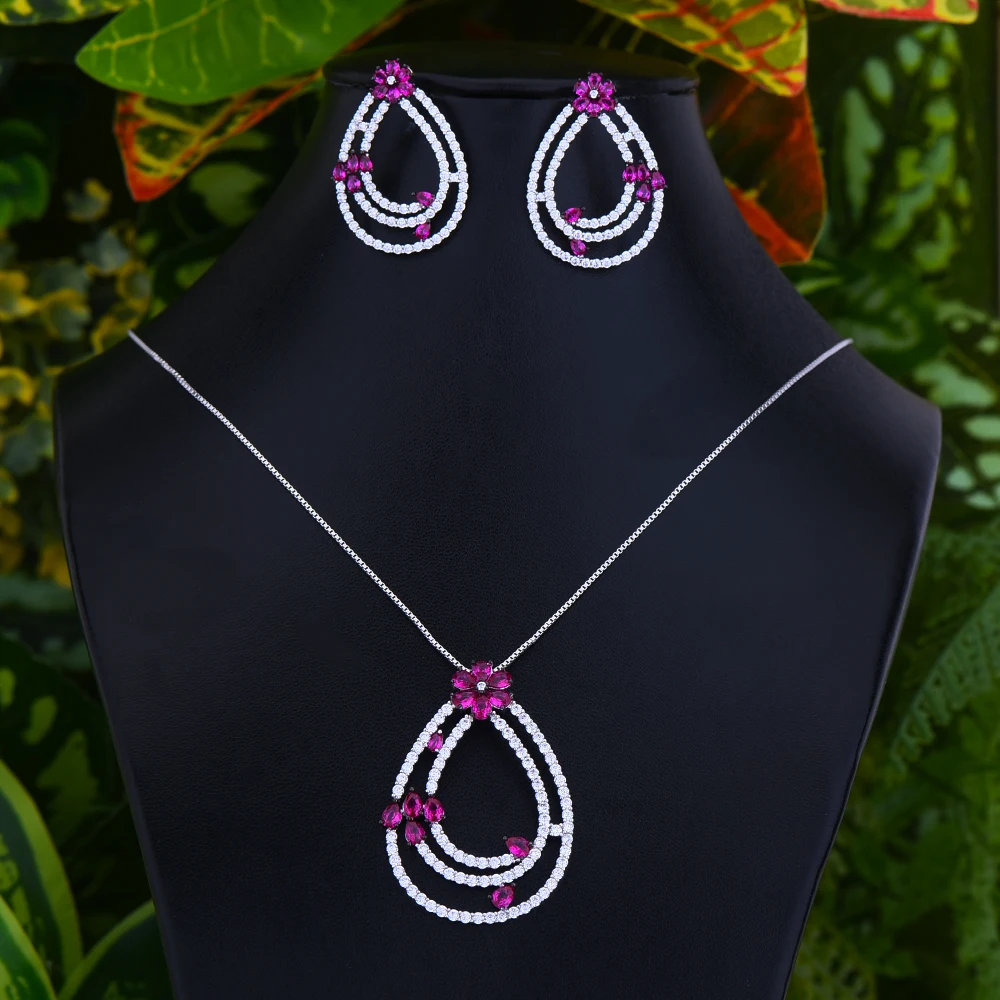 Комплект из колье и серёг с фианитами|Ювелирные наборы| |