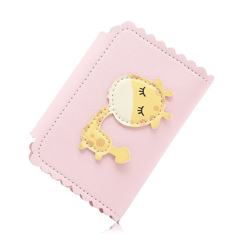 giraffe pink JANE'S/кожаная сумка для ключей с милыми заячьими ушками для мужчин и женщин, кошелек, клатч, ключница, органайзер, держатель для ключей, чехол, брелок для ключей, Carteira Mujer - Цвет: giraffe pink
