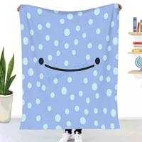 jinbei san cute whale face throw blanket winter flannel bedspreads bed sheets blankets on cars and sofas sofa covers