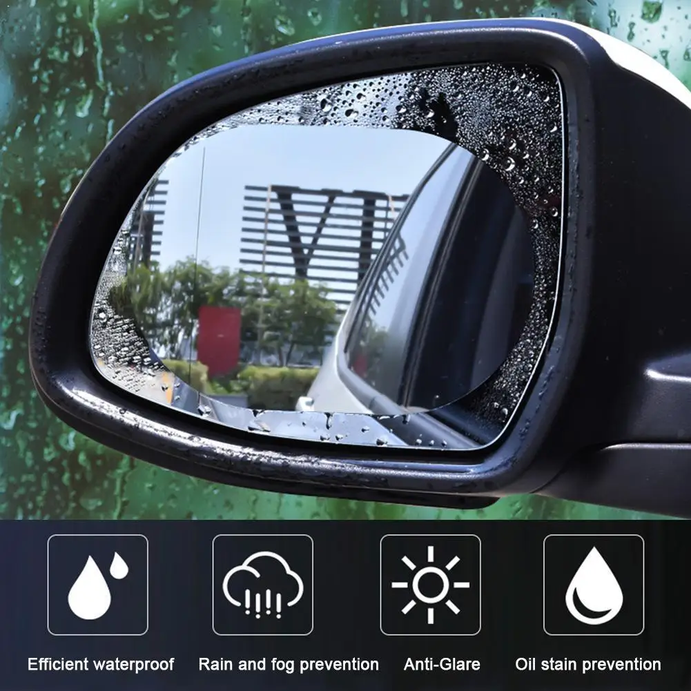 1 пара автомобильная противотуманная зеркальная защитная пленка заднего вида