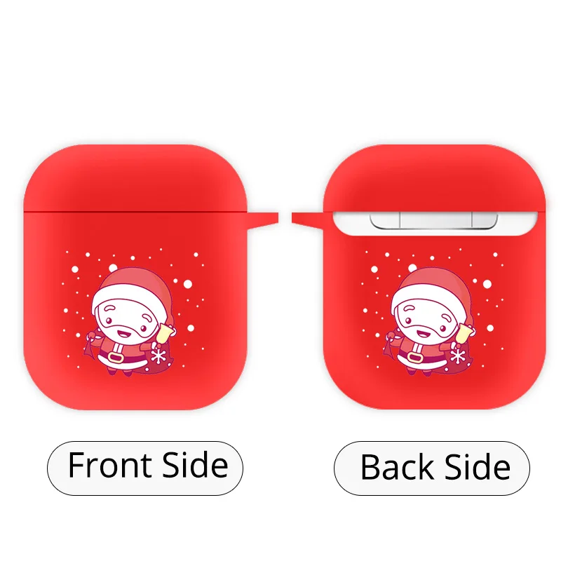 Чехол для наушников на Рождество Bluetooth беспроводные наушники для Apple AirPods 2 силиконовые чехлы для подушки безопасности защитный чехол - Цвет: EJTRED015