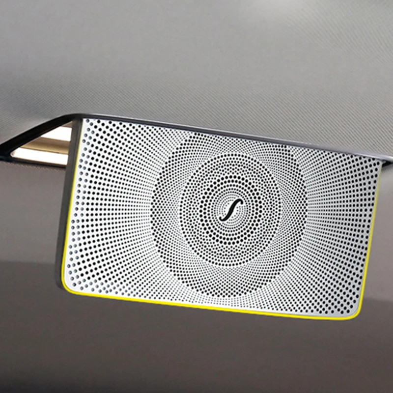 

Car Sun Visor Mirror Makeup Mirror Audio Speaker Cover Trim Sticker for Mercedes Benz GLC Class X253 Accessories 2020 2021