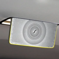 car sun visor mirror makeup mirror audio speaker cover trim sticker for mercedes benz glc class x253 accessories 2020 2021