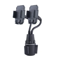 28 5cm super practical car water cup dual head mobile phone holder compatible with all mobile phones black bracket