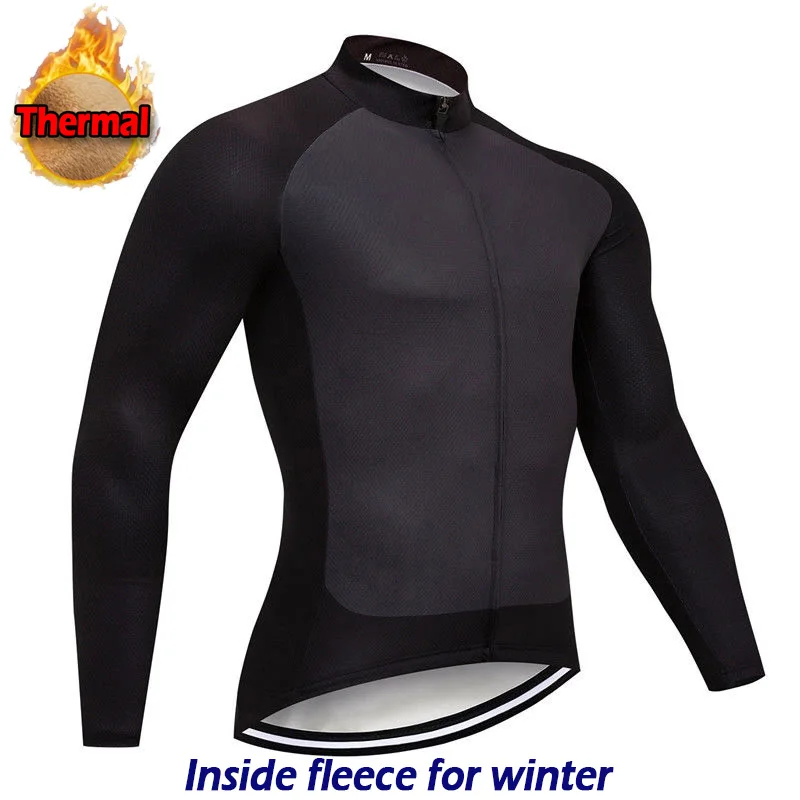 Термальность Велоспорт Джерси футболка с длинными рукавами Спортивная одежда