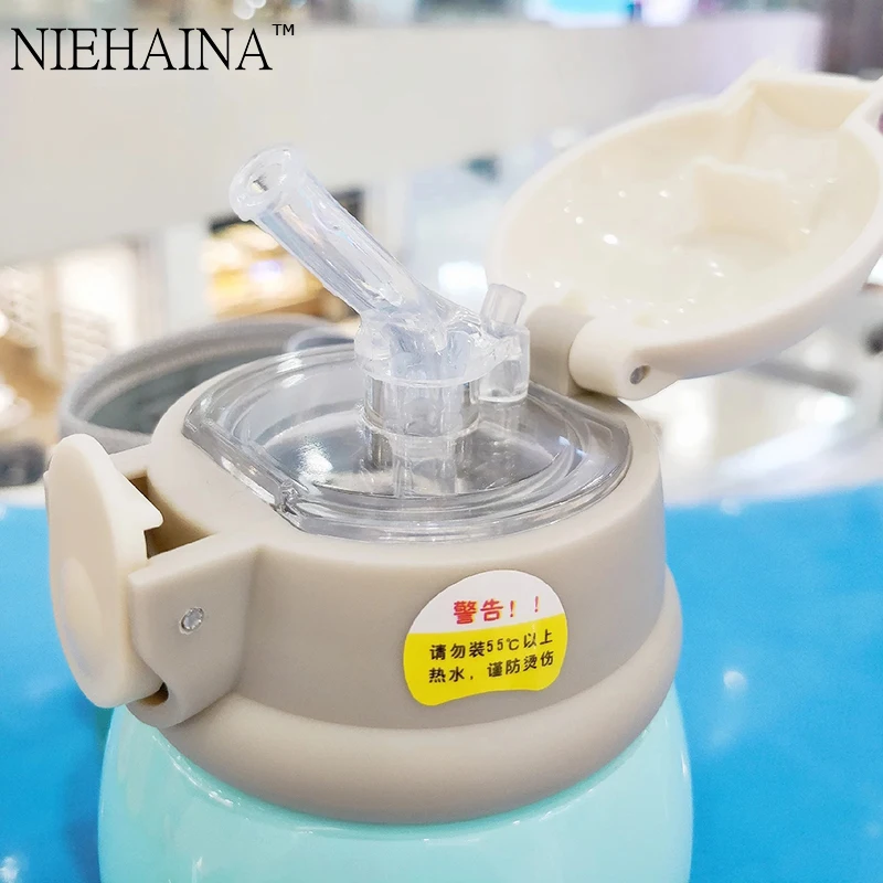 Цена Детские Мультяшные питьевые бутылки, двухслойный термос из нержавеющей стали, Детские Изолированные чашки, портативные домашние Sc