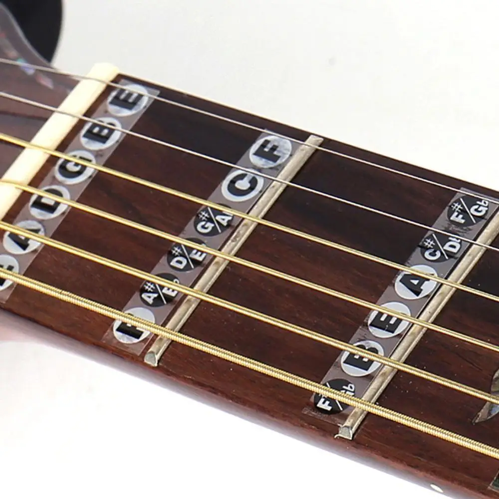 Гитарная наклейка акустической гитары гриф Примечания карта 6 строка