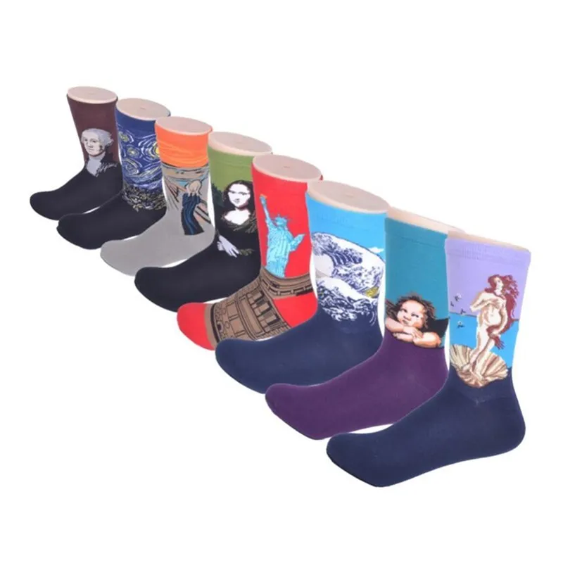 Лидер продаж осенне зимние ретро женские индивидуальные художественные носки