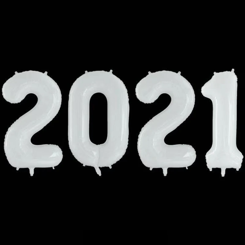 Шары воздушные из фольги 40 дюймов большие белые черные цифры 0 1 2 3 4 5 6 7 8 9