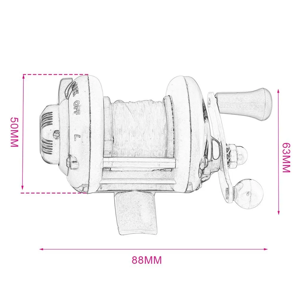 Катушка для троллинговой рыбалки катушка с правой рукой круглая морской 0 28 мм 50