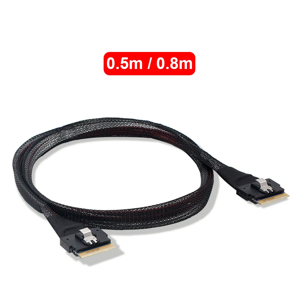 

Strong toughness 24Gbps Mini SAS Cable Slim SFF-8654 to 8654 8i Server Hard Disk Data Cable