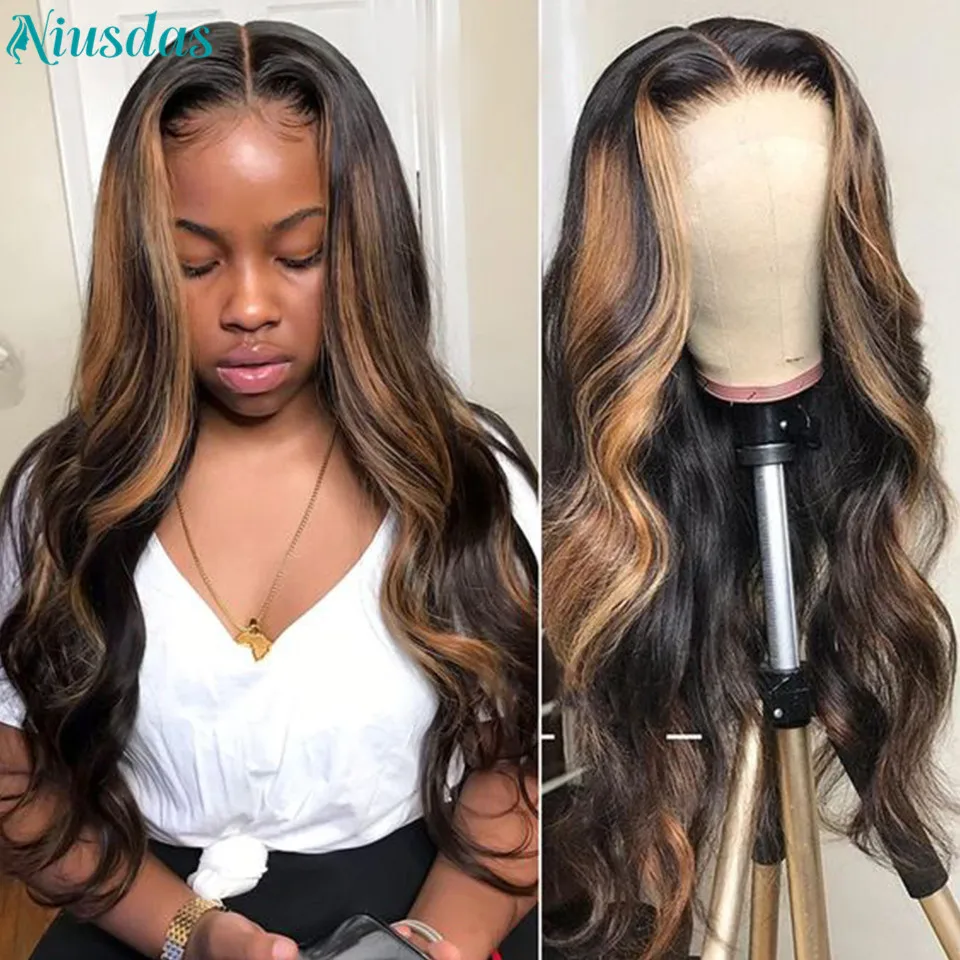 Body Wave Lace Front Wig 13x4 HD Transparent Lace Front Human Hair Wigs Niusdas Glueless Lace Frontal Wigs for Women 150%Density images - 6