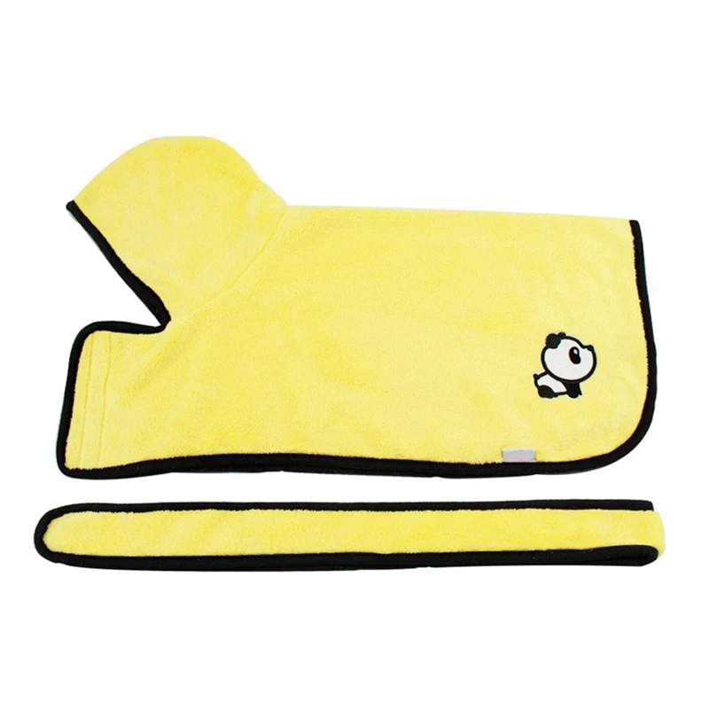 Абсорбирующий теплый банный халат из микрофибры и кораллового флиса для