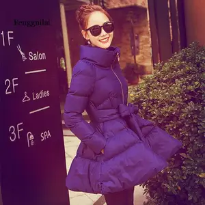 Новинка, модное женское зимнее пальто в европейском стиле большого размера, накидка с воротником-стойкой, пуховик с надписью, женское длинное зимнее теплое пальто