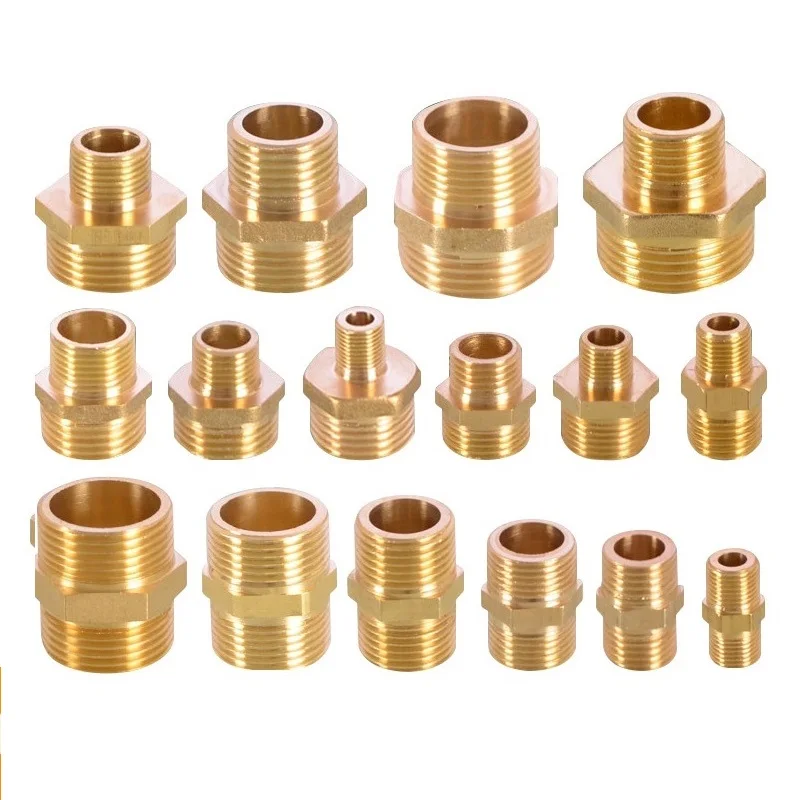 1/4 &quot3/8" 1/2 &quot3/4" 1 "наружная резьба Латунная Труба аналоговые ниппельные