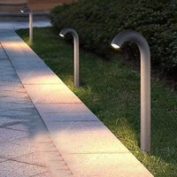 4050cm bending tap outdoor garden lawn light ip54 waterproof landscape pathway pillar light villa lawn spotlight bollard lamp