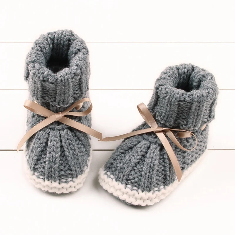 

Autumn Winter Boots Crib Shoes Children Kids Shoes Cute Baby Girls Boys First Walkers Newborn Toddler Warm Knitting Boots