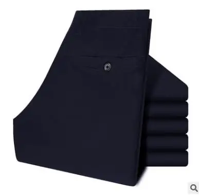 

Cotton men's casual pants summer thin straight tube loose-fitting high-waisted trousers for middle-aged