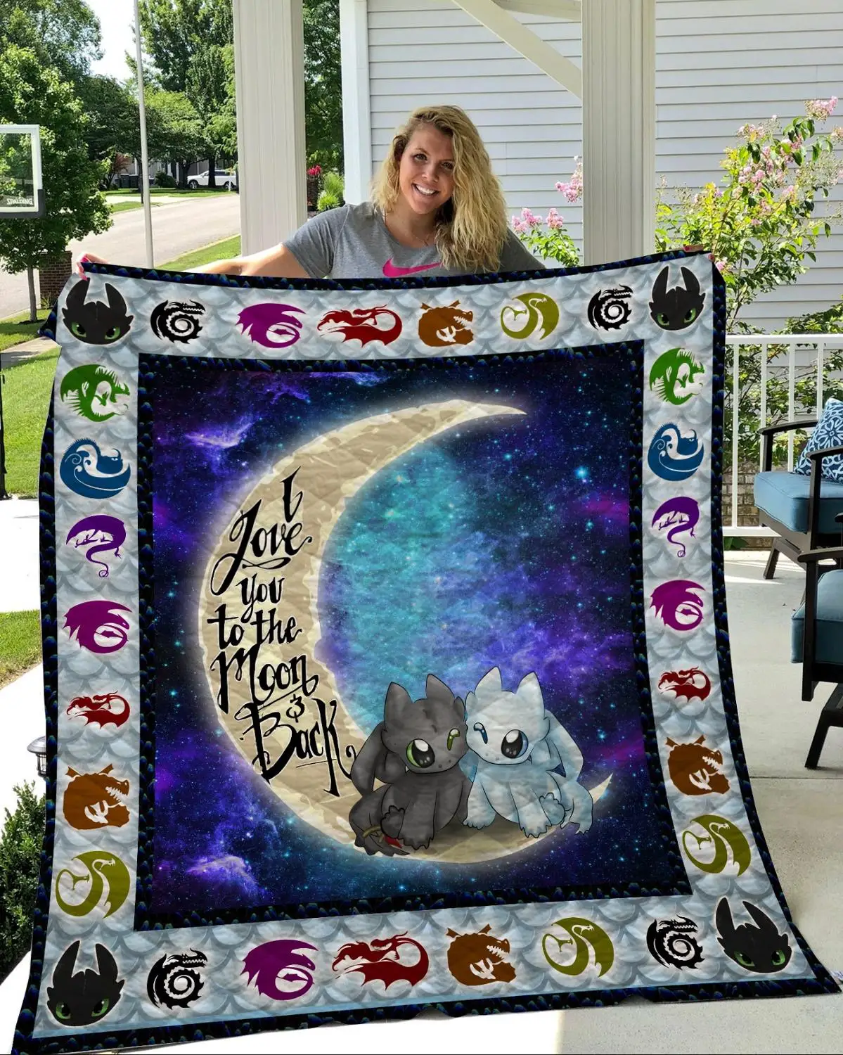 Покрывало для дивана с рисунком из аниме Поезд дракона стеганые одеяла кровати