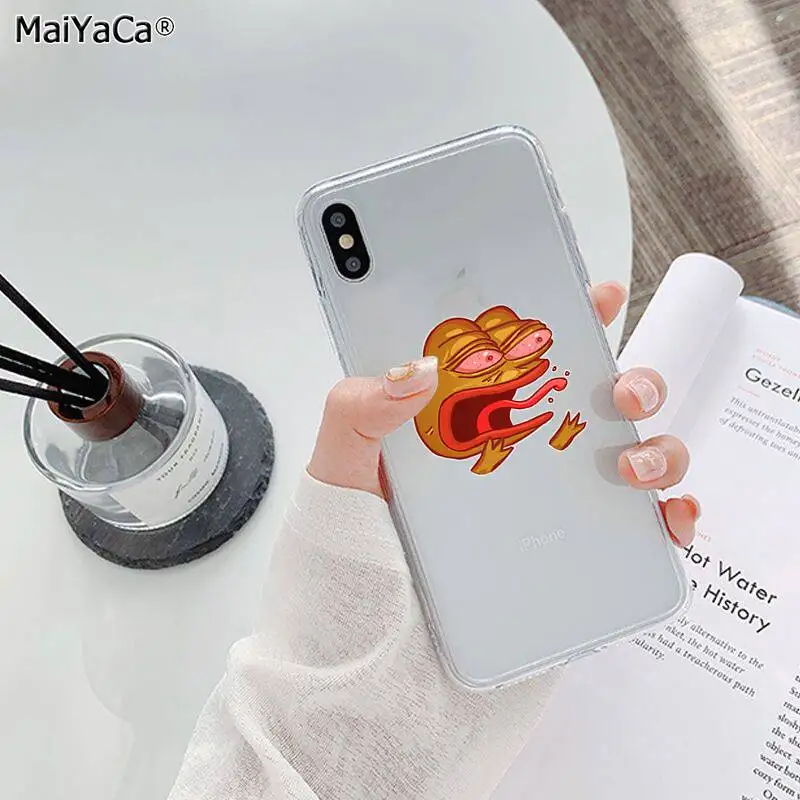 A3 MaiYaCa Sad Frog pepe meme ТПУ мягкий чехол для телефона Fundas чехол для iPhone 11 pro XS MAX 8 7 6 6S Plus X 5 5S SE XR - Цвет: A3