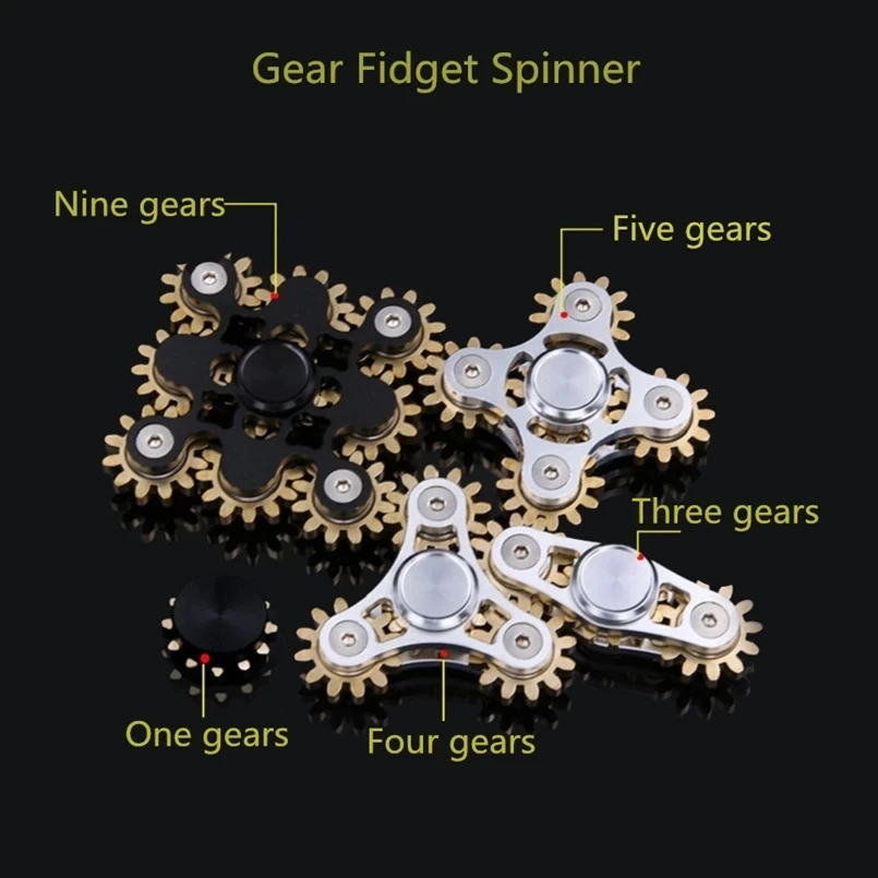 New Gears Fidget Spinner Fingertip Finger Top Gyro Toys Metal EDC Desktop Anti Stress Finger Game For Adult and kids enlarge