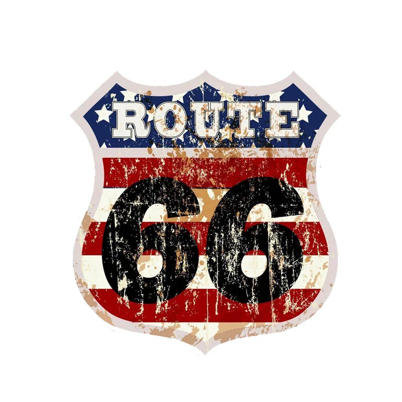 

Dawasaru Personality Route 66 Car Stickers Waterproof Sunscreen Decals Suitcase Truck Motorcycle Auto Accessories PVC,15cm*14cm