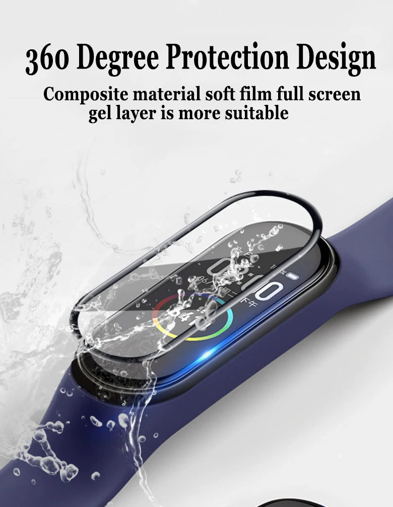 2 шт. защитная пленка из стекловолокна для Mi Band 4 защита экрана мягкая XiaoMi чехол