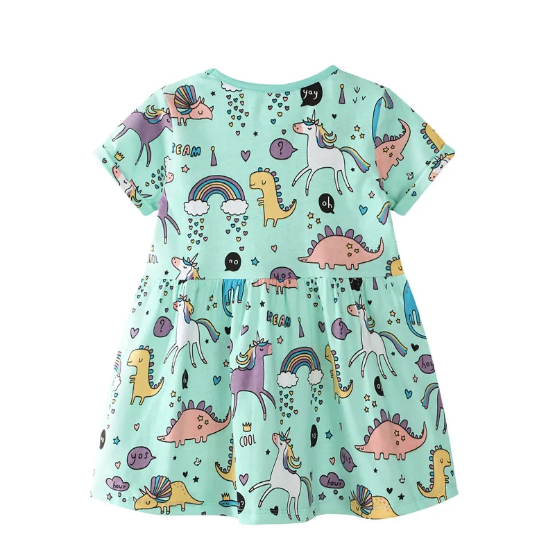 Детское платье; летнее платье для маленьких девочек; roupa infantil; хлопковые платья с короткими рукавами и героями мультфильмов; детское платье в стиле пэчворк для девочек