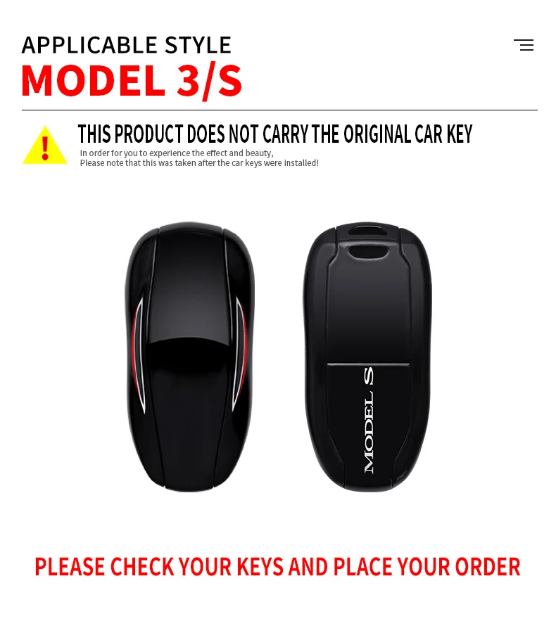 

Zinc alloy Car Remote Key Case Fob Key Cover For Tesla Model S Model 3