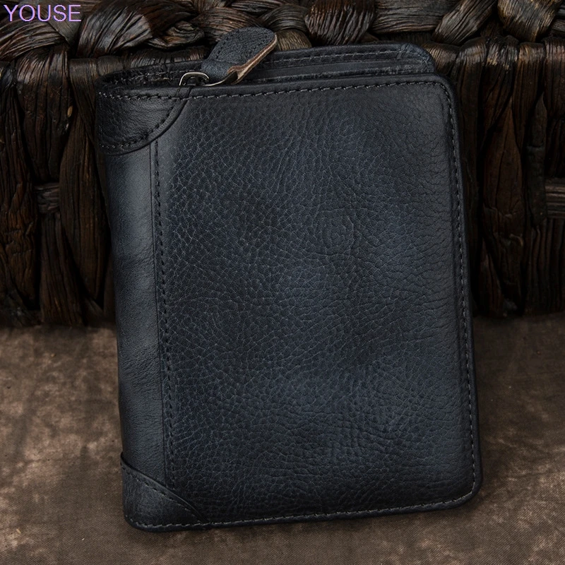 Мужской короткий кошелек из натуральной воловьей кожи | Багаж и сумки