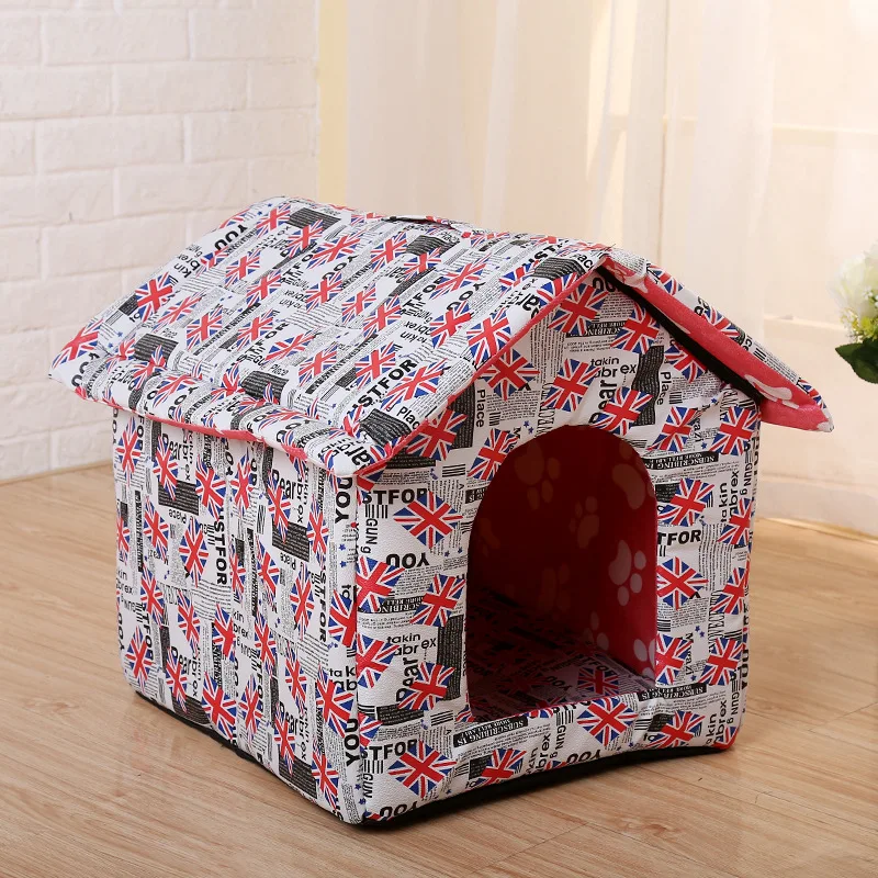 

Waterproof Dog House Outdoor Foldable Washable Pet Kennel Rainproof Cat Nest