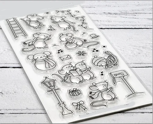 S 11X20 Маленькие животные прозрачный силиконовый штамп/печать для DIY скрапбукинга/фотоальбом декоративный прозрачный штамп A10 82 - Цвет: S 11X20