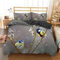 cute birds funda de edred%c3%b3n 3d printed bedding set lightweight microfiber branch duvet cover bedclothes 23pcs home textiles